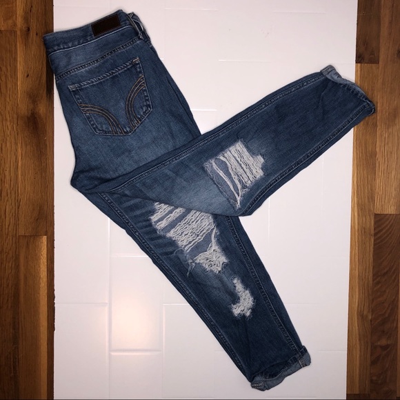 Hollister Denim - ☾ HOLLISTER distressed boyfriend 7/8 jeans